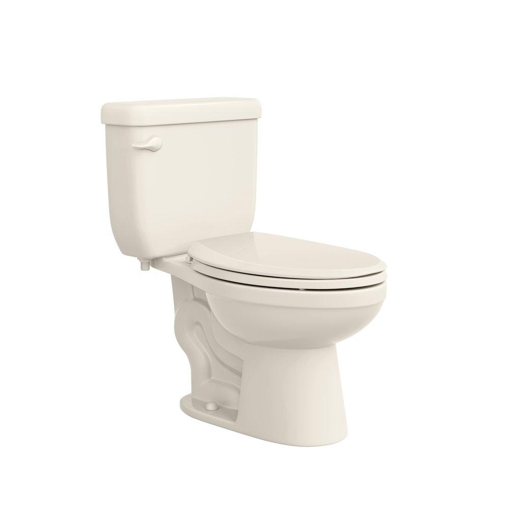 1.28 gpf Elongated Two Piece Toilet in Biscuit with 10 in. Rough-In 