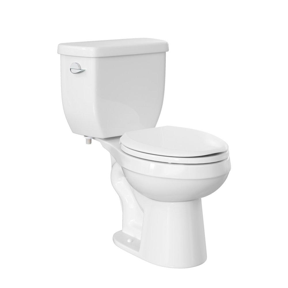 1.6 gpf Elongated Two Piece Toilet in White 