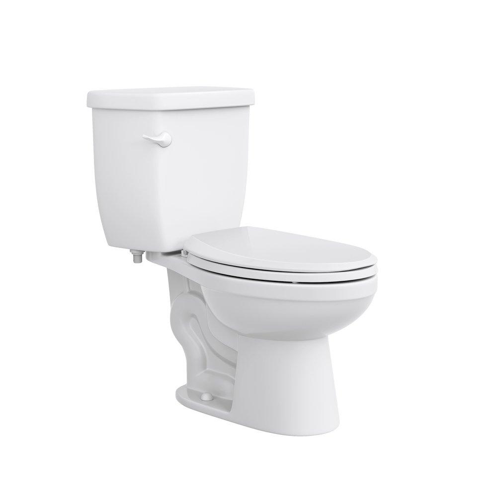 1.28 gpf Elongated Two Piece Toilet in White 