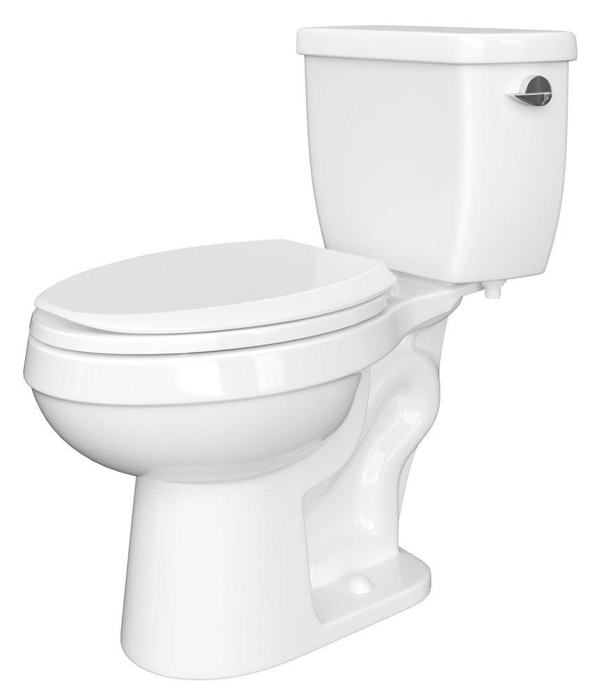 1.28 gpf Elongated Two Piece Toilet with Right-Hand Tank in White with Left-Hand Trip Lever 