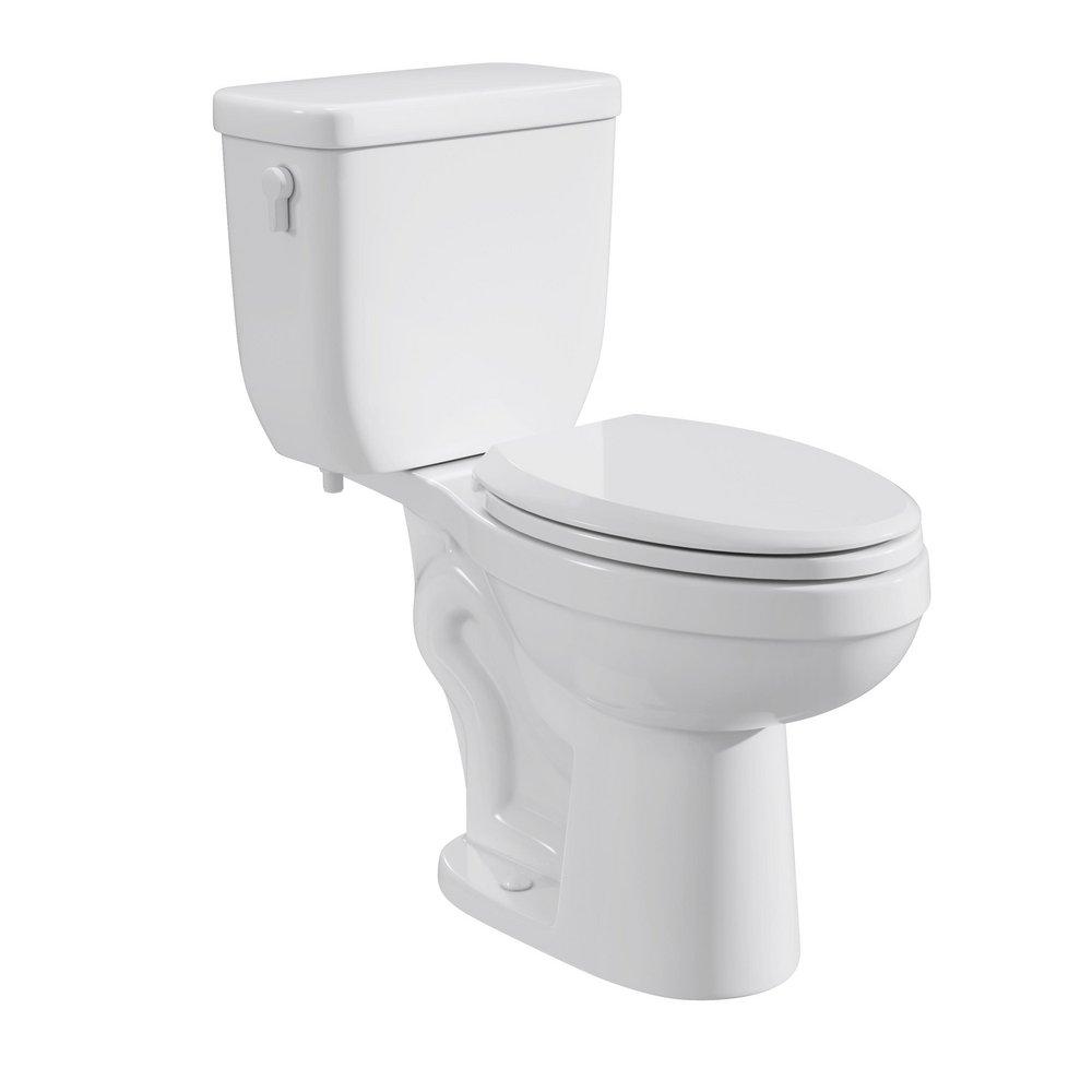 1.1 gpf/1.6 gpf Dual Flush Elongated Two Piece Toilet in White 
