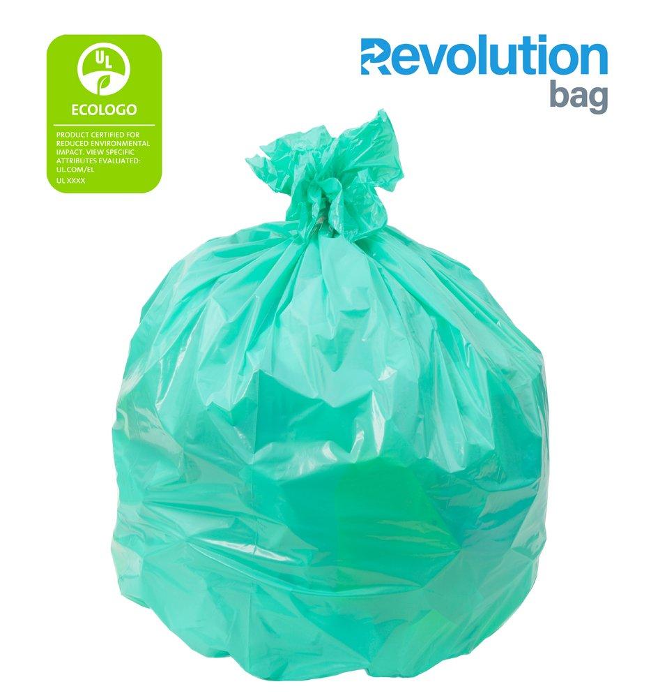 Revolution Bag&reg; Green 23 x 31 in. PCR Can Liner in Green (Case of 500) 