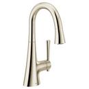 Single Handle Pull Down Bar Faucet in Polished Nickel