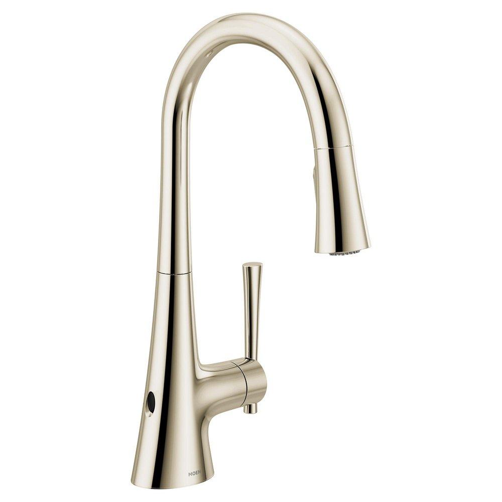 Moen Polished Nickel Single Handle Pull Down Kitchen Faucet 