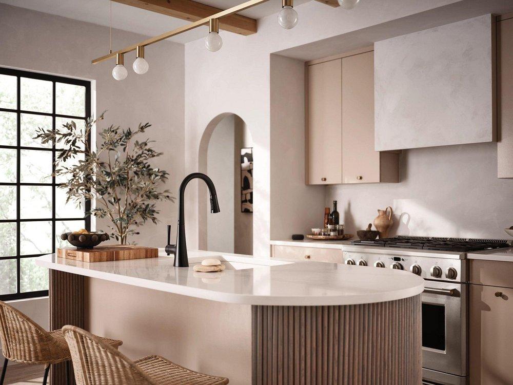 Moen Matte Black Single Handle Pull Down Kitchen Faucet 