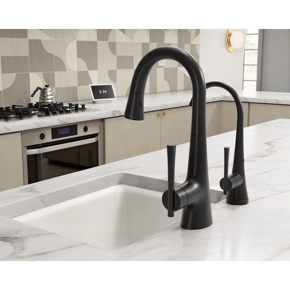 Moen Matte Black Single Handle Lever Bar Faucet 