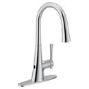 CHROME ONE HANDLE HIGH ARC PULLDOWN KITCHEN FAUCET 