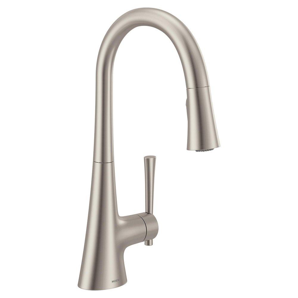 Moen Spot Resist&trade; Stainless Single Handle Pull Down Kitchen Faucet 