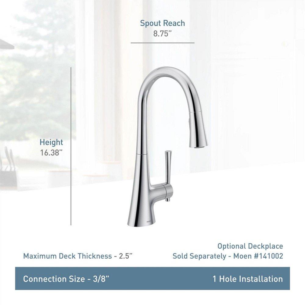 Moen Spot Resist&trade; Stainless Single Handle Pull Down Kitchen Faucet 