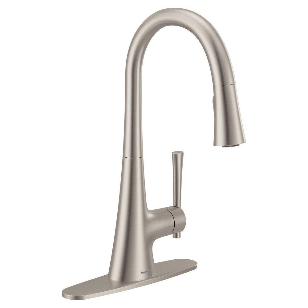 Moen Spot Resist&trade; Stainless Single Handle Pull Down Kitchen Faucet 