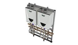 796 MBH Indoor Natural Gas Tankless Wall Mount Rack System