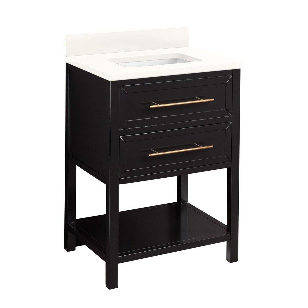 Signature Hardware Black 24 in. Floor Mount Vanity 