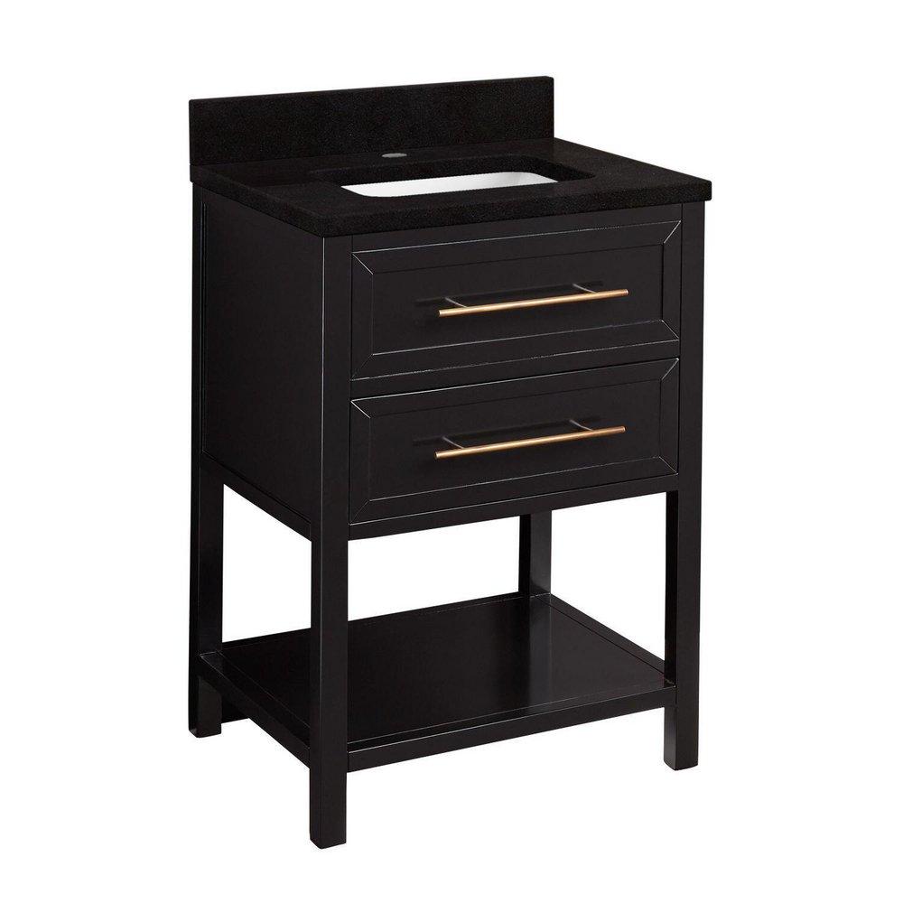 Signature Hardware Black 24 in. Floor Mount Vanity 