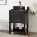 Signature Hardware Black 24 in. Floor Mount Vanity 