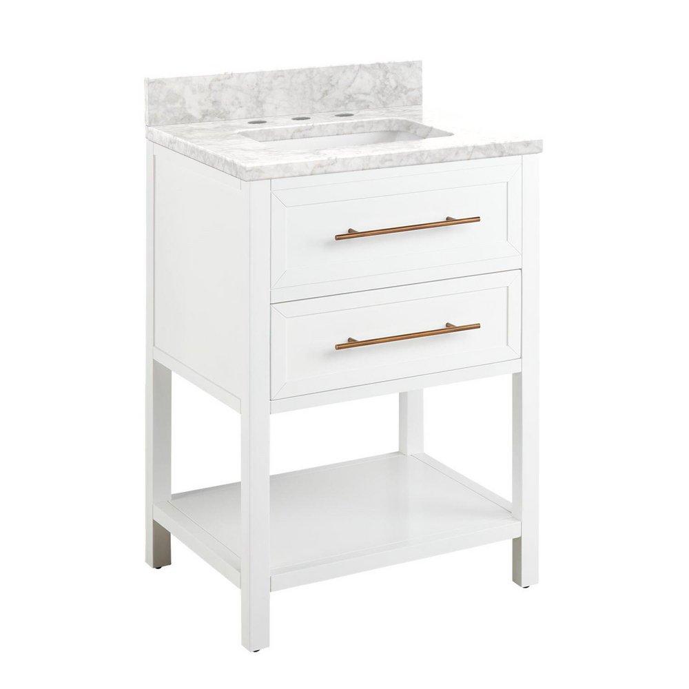 Signature Hardware Bright White 24 in. Floor Mount Vanity 