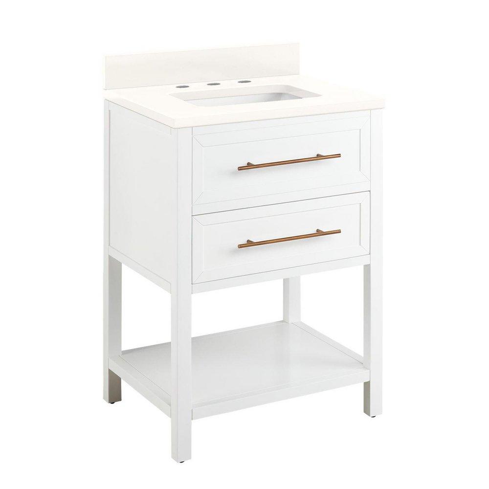 Signature Hardware Bright White 24 in. Floor Mount Vanity 