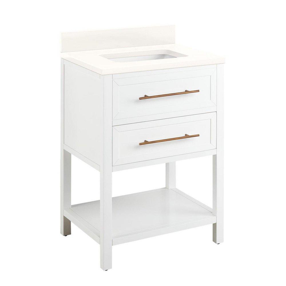 Signature Hardware Bright White 24 in. Floor Mount Vanity 