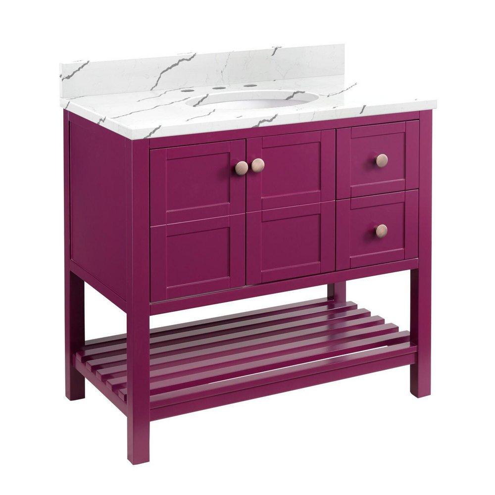 Signature Hardware Elderberry 36 in. Floor Mount Vanity 