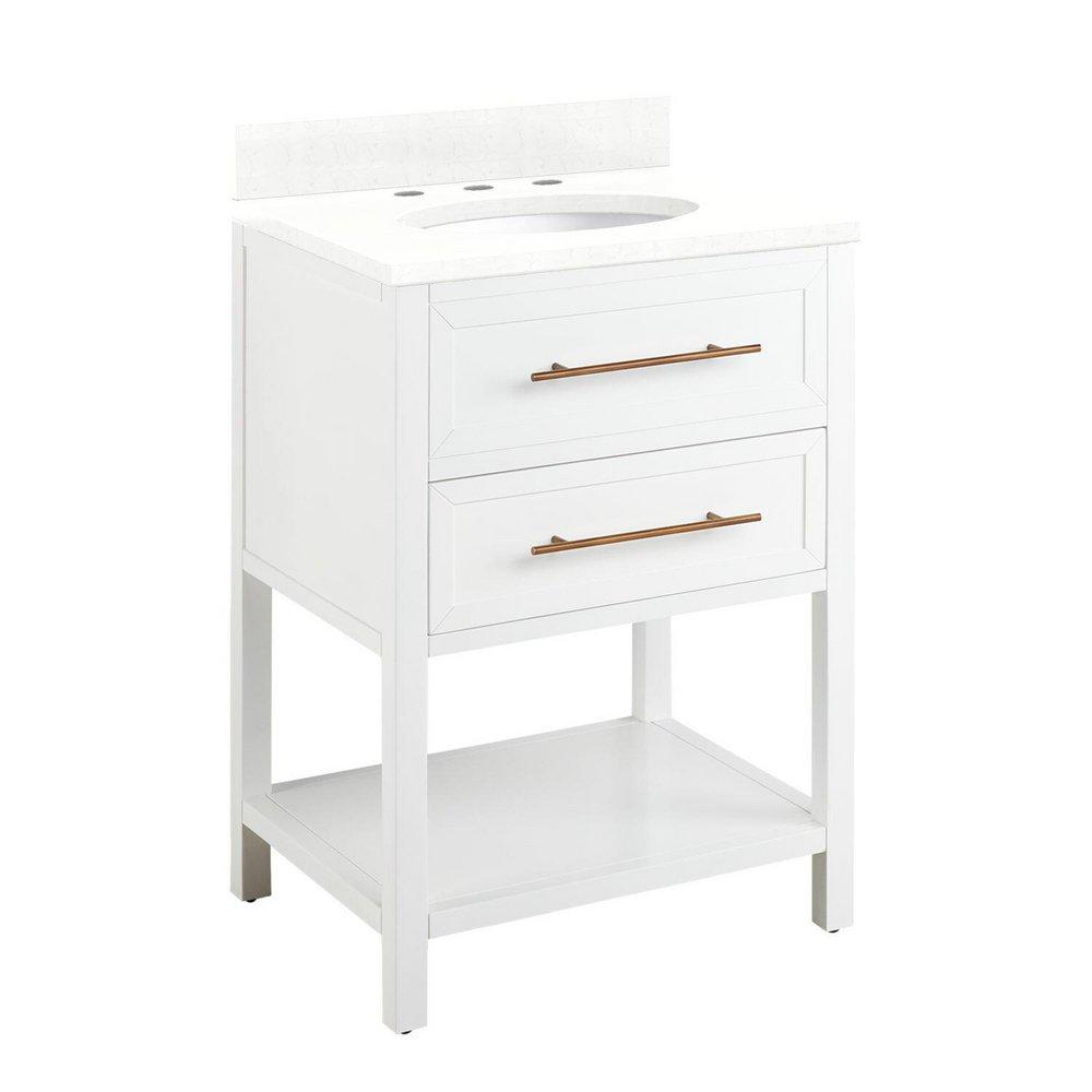 Signature Hardware Bright White 24 in. Floor Mount Vanity 