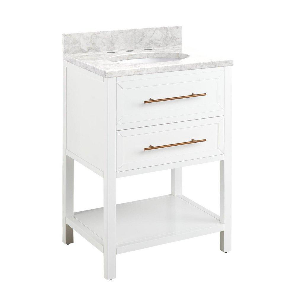 Signature Hardware Bright White 24 in. Floor Mount Vanity 