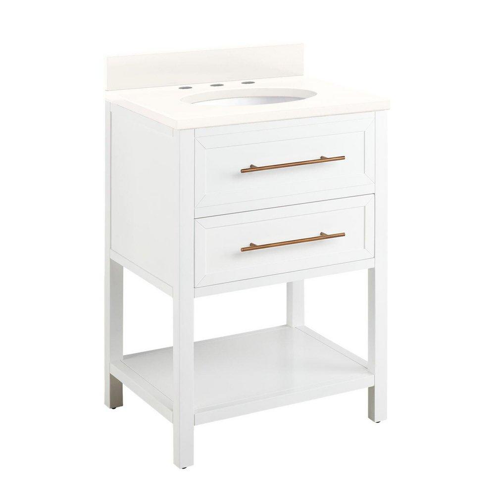 Signature Hardware Bright White 24 in. Floor Mount Vanity 