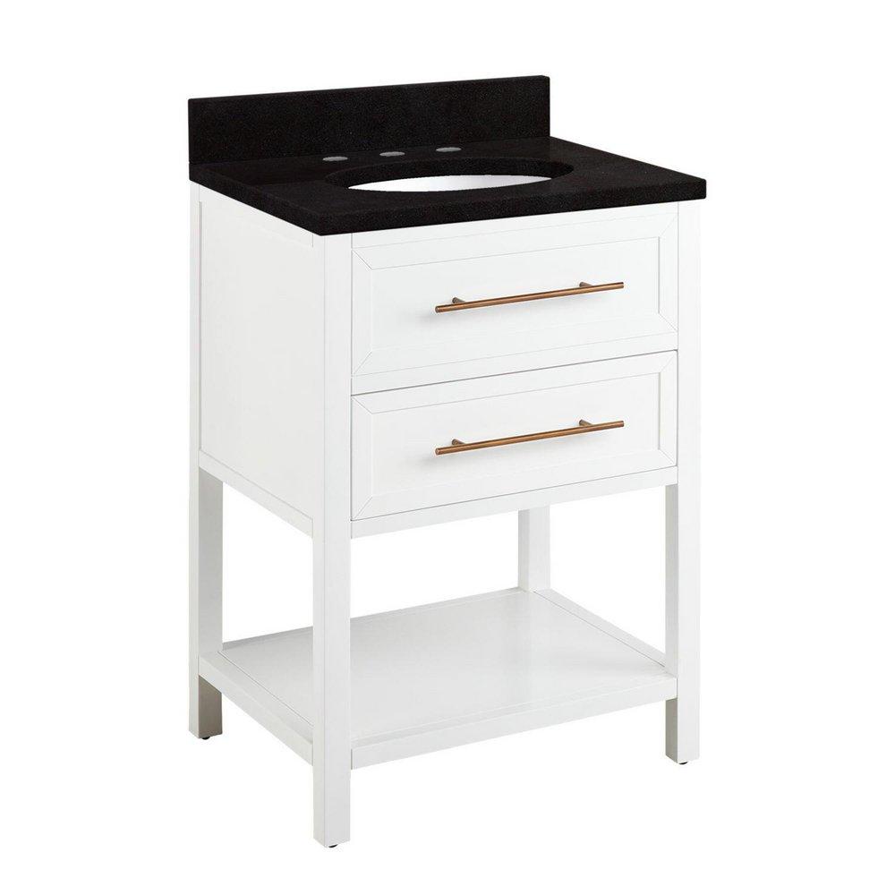 Signature Hardware Bright White 24 in. Floor Mount Vanity 