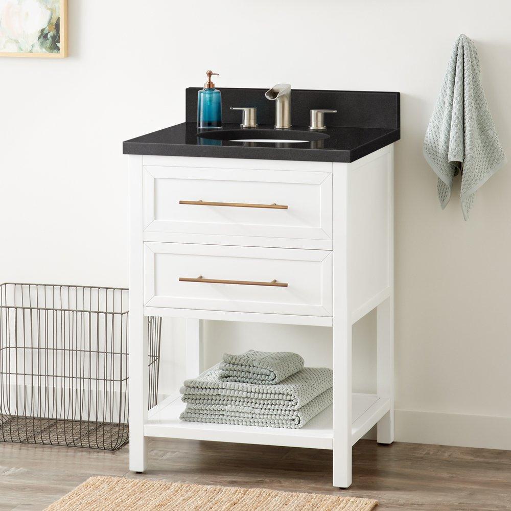 Signature Hardware Bright White 24 in. Floor Mount Vanity 