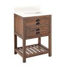 24 in. Floor Mount Vanity in Farmhouse Brown