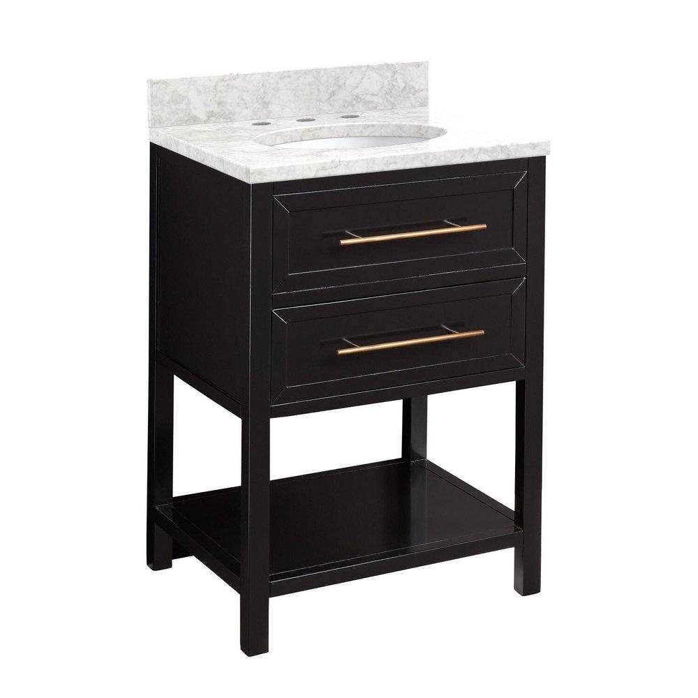 Signature Hardware Black 24 in. Floor Mount Vanity 