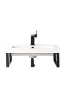 Wall Mount Console Bathroom Sink in White
