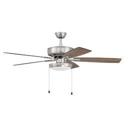 52 in. Ceiling Fan with Blades and Light Kit in Polished Nickel