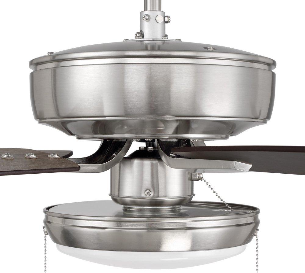 52 in. Ceiling Fan with Blades and Light Kit in Polished Nickel 