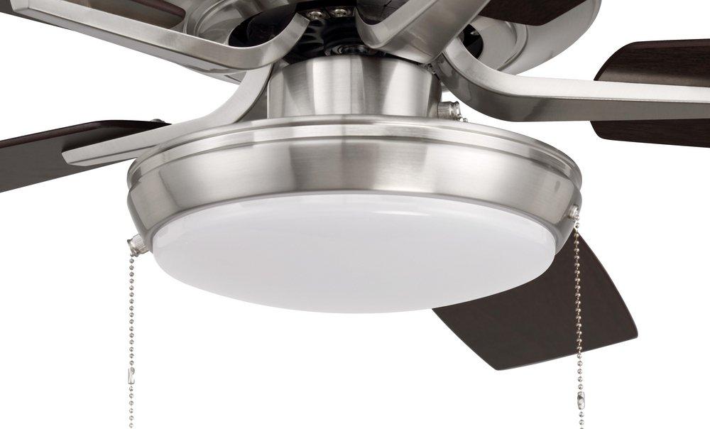 52 in. Ceiling Fan with Blades and Light Kit in Polished Nickel 