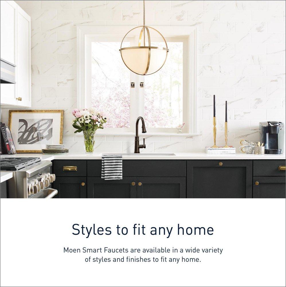 Moen Spot Resist Stainless Single Handle Pull Down Touchless Kitchen Faucet with Voice Activation 