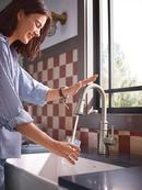 Moen Spot Resist Stainless Single Handle Pull Down Touchless Kitchen Faucet with Voice Activation 
