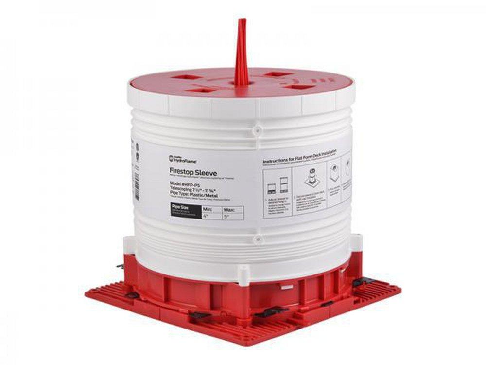 HOLDRITE IES FIRE STOP TELESCOPING DECK SLEEVE 4-5 PLASTIC OR METAL PIPE 7-1/2 - 11-3/4 TALL 