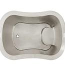 Signature Hardware Stainless Steel 49 x 34-1/2 in. Japanese Soaking Air Tub in Stainless Steel with Foam 