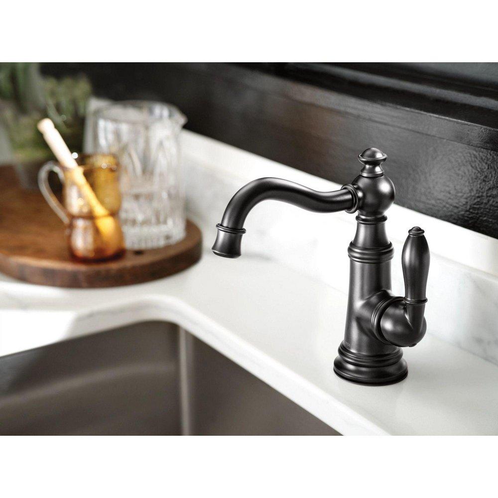 Moen Matte Black Single Handle Lever Bar Faucet 