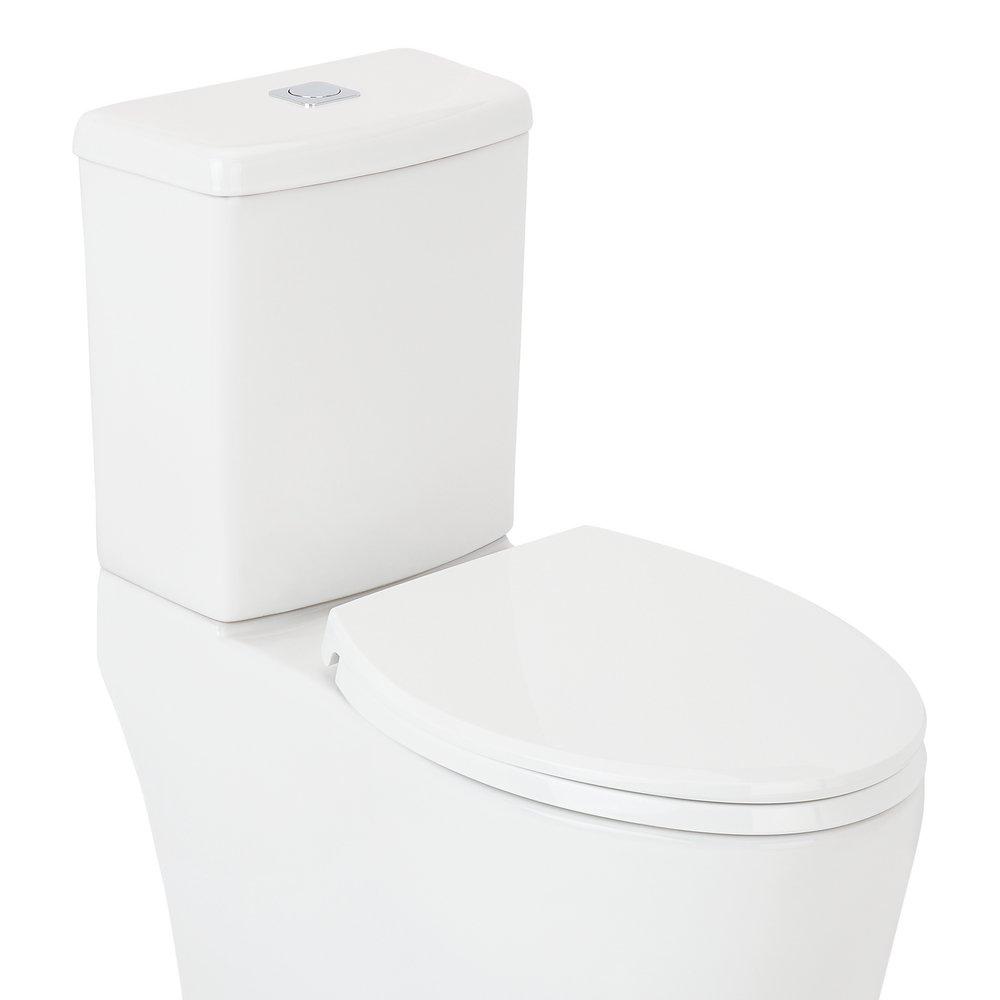 Signature Hardware White Closed Front Toilet 
