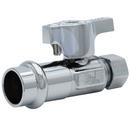 Legend Valve & Fitting Chrome Plated Press x OD Tube Straight Supply Stop Valve in Chrome Plated 