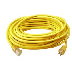 100 ft 12 ga 3-Conductor Yellow Extension Cord