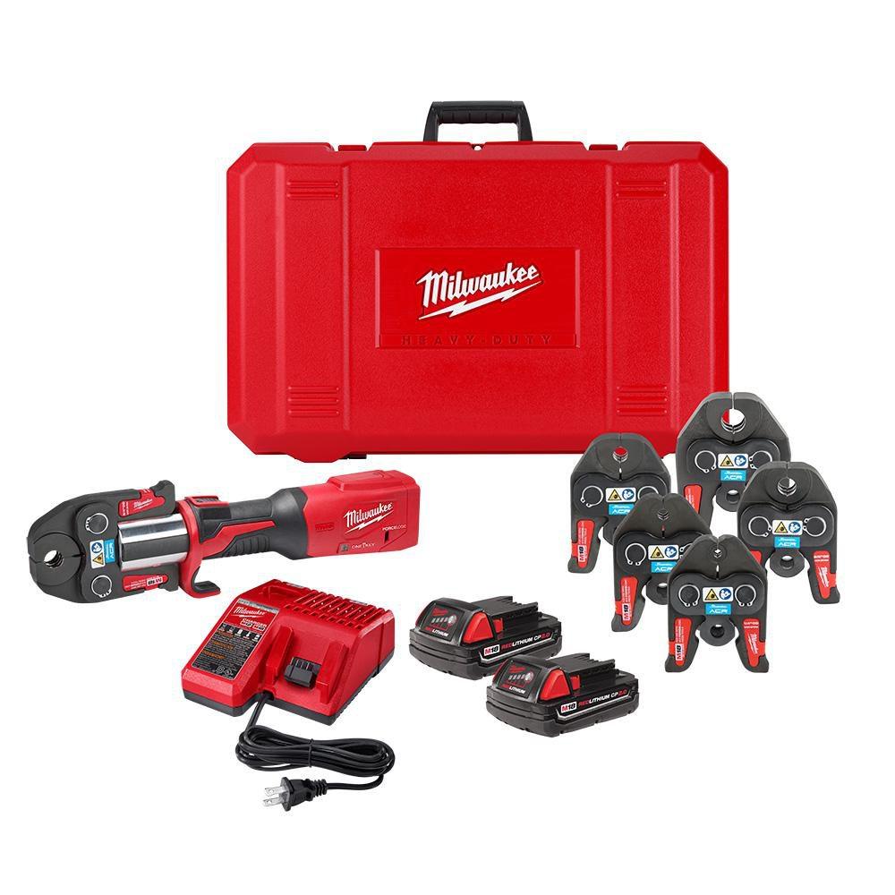 Milwaukee&reg; Red 1/4 - 7/8 in. Battery Tool Kit 