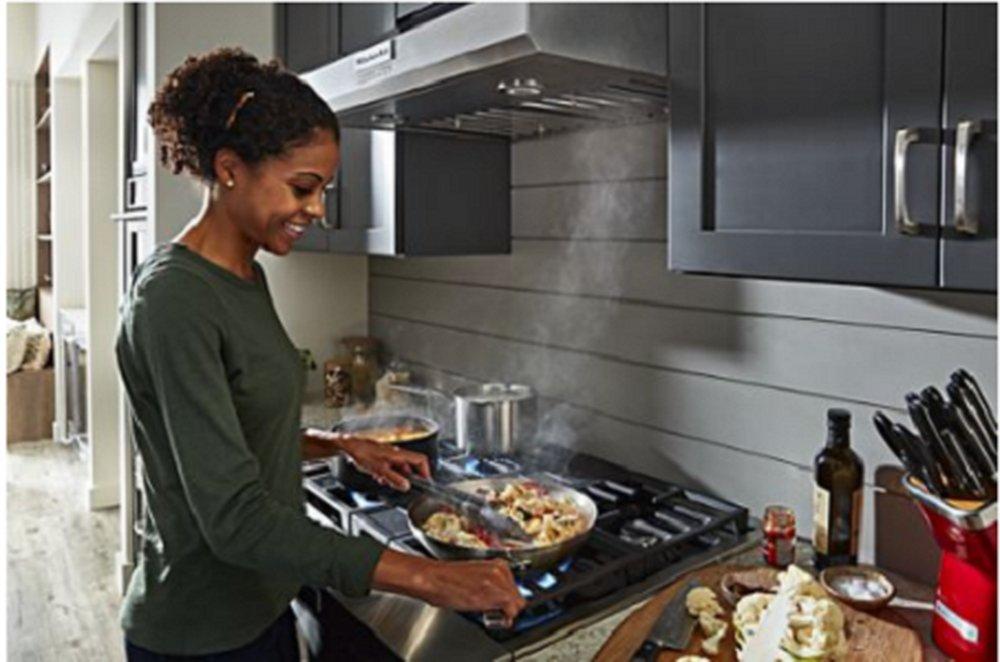 KitchenAid Stainless Steel 30 in. 585 cfm Under Cabinet Rectangular Ducted Hood 