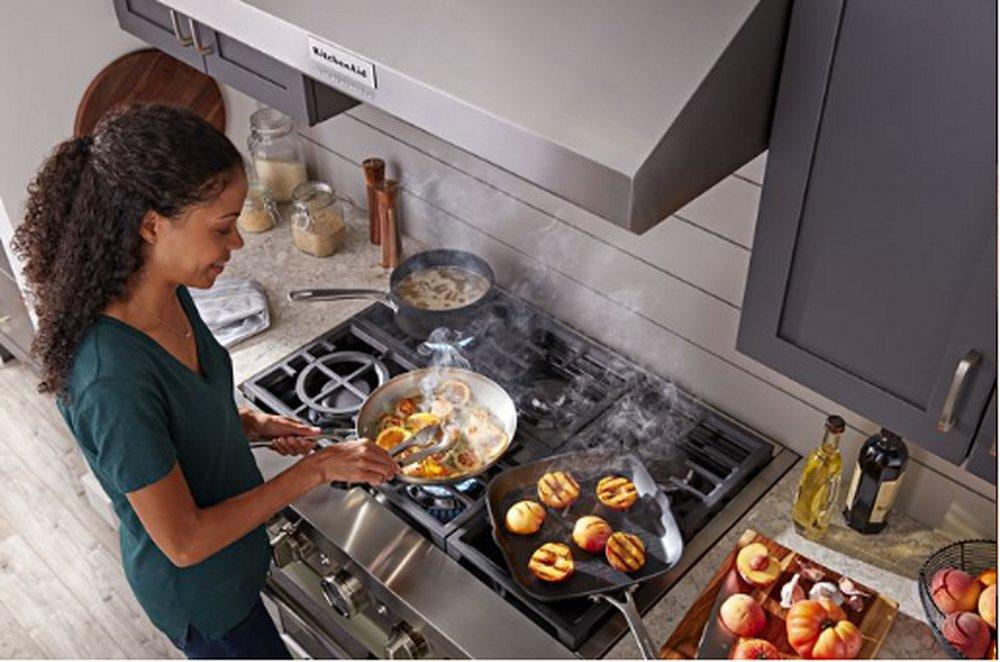 KitchenAid Stainless Steel 36 in. 585 cfm Under Cabinet Rectangular Ducted Hood 