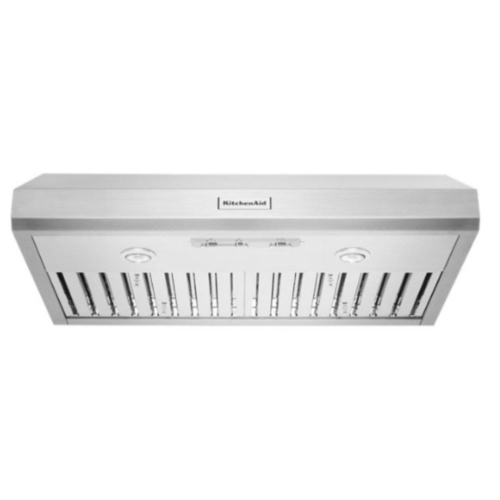 KitchenAid Stainless Steel 36 in. 585 cfm Under Cabinet Rectangular Ducted Hood 
