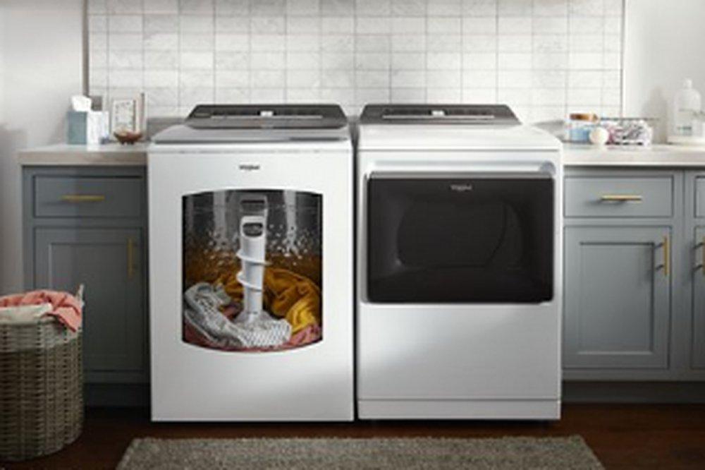 Whirlpool White 27-1/4 in. 5.2 - 5.3 cu. ft. Top Load Washer with 2 in 1 Removable Agitator 