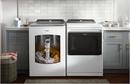 Whirlpool White 27 x 29-7/8 in. 120/240V 7.4 cu. ft. Electric Smart Home Enable Front Load Dryer 