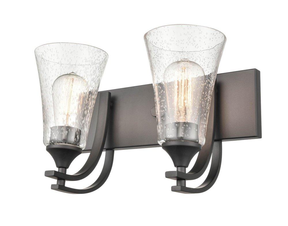 Millennium Lighting Matte Black 14-1/2 x 10 in. 200W 2-Light Medium E-26 Vanity Fixture 
