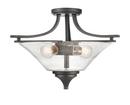 Millennium Lighting Matte Black 3-Light Semi-Flush Mount Ceiling Light 