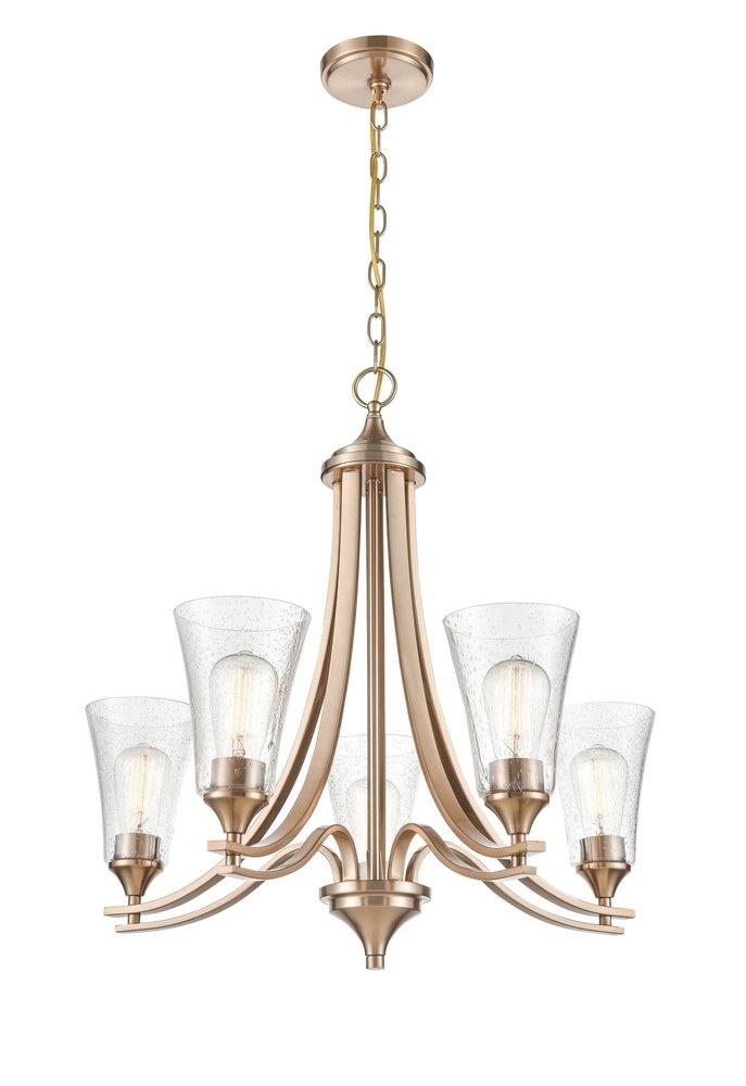 Millennium Lighting Modern Gold 100W 5-Light Medium E-26 Chandelier 